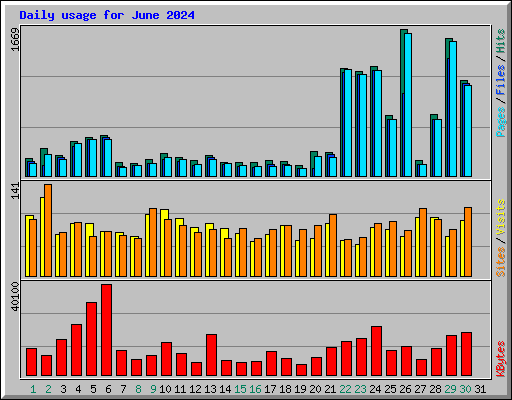Daily usage for June 2024