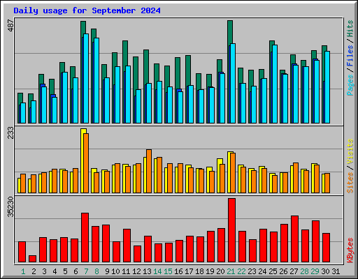 Daily usage for September 2024