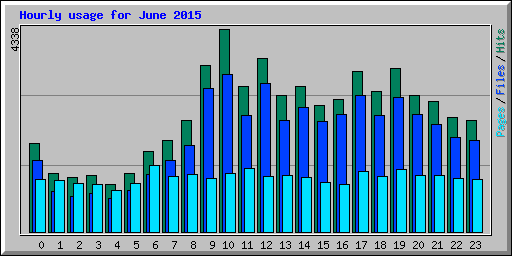 Hourly usage for June 2015