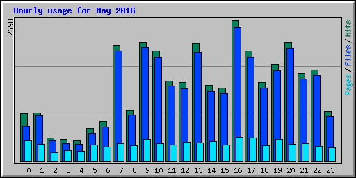 Hourly usage for May 2016