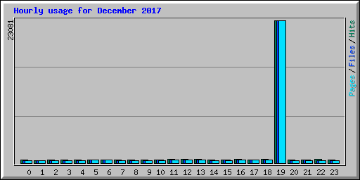 Hourly usage for December 2017