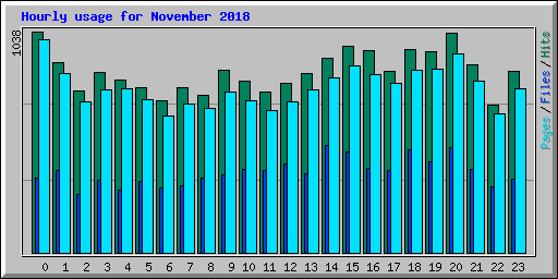 Hourly usage for November 2018