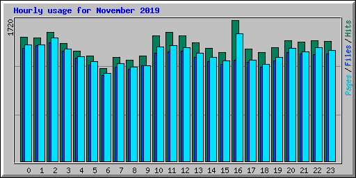 Hourly usage for November 2019