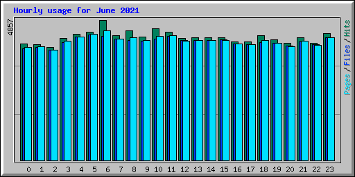 Hourly usage for June 2021