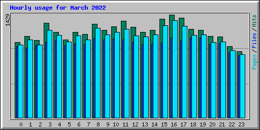 Hourly usage for March 2022