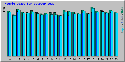Hourly usage for October 2022