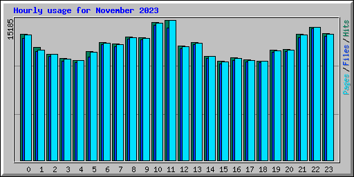 Hourly usage for November 2023
