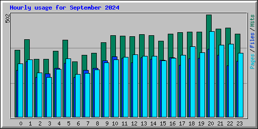 Hourly usage for September 2024