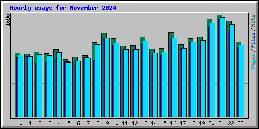 Hourly usage for November 2024