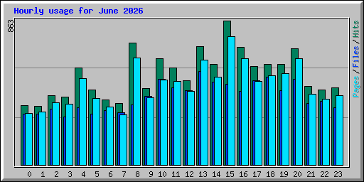 Hourly usage for June 2026